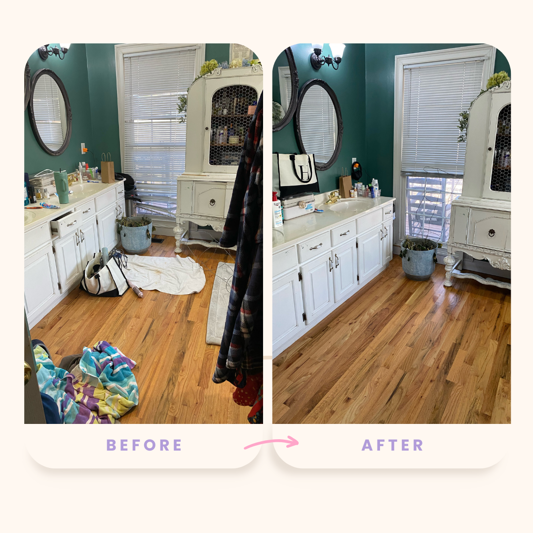 Before and after cleaning comparison