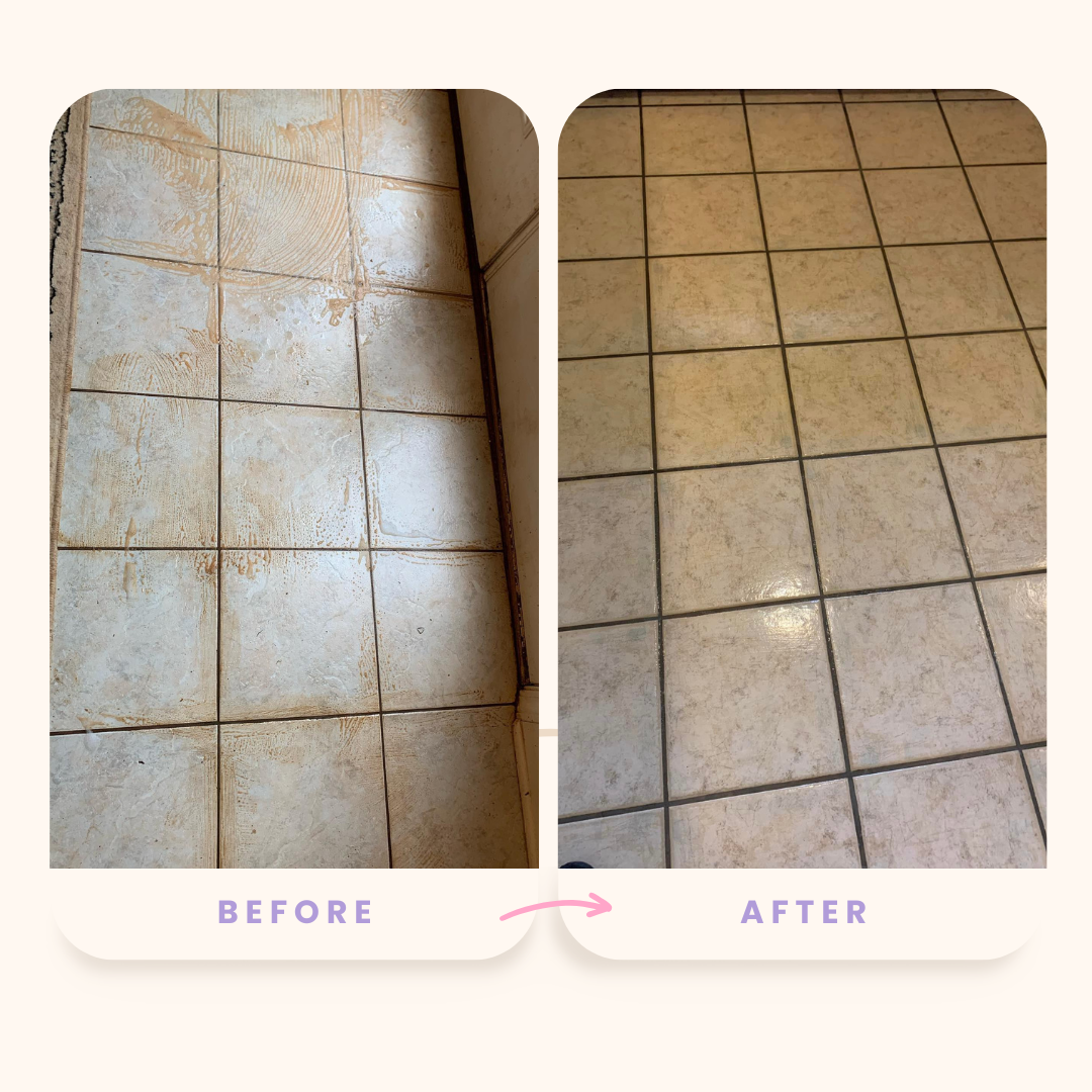 Before and after cleaning comparison