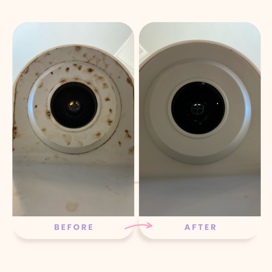 Before and after cleaning comparison