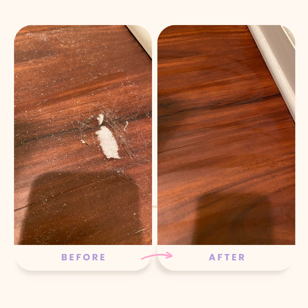 Before and after cleaning comparison